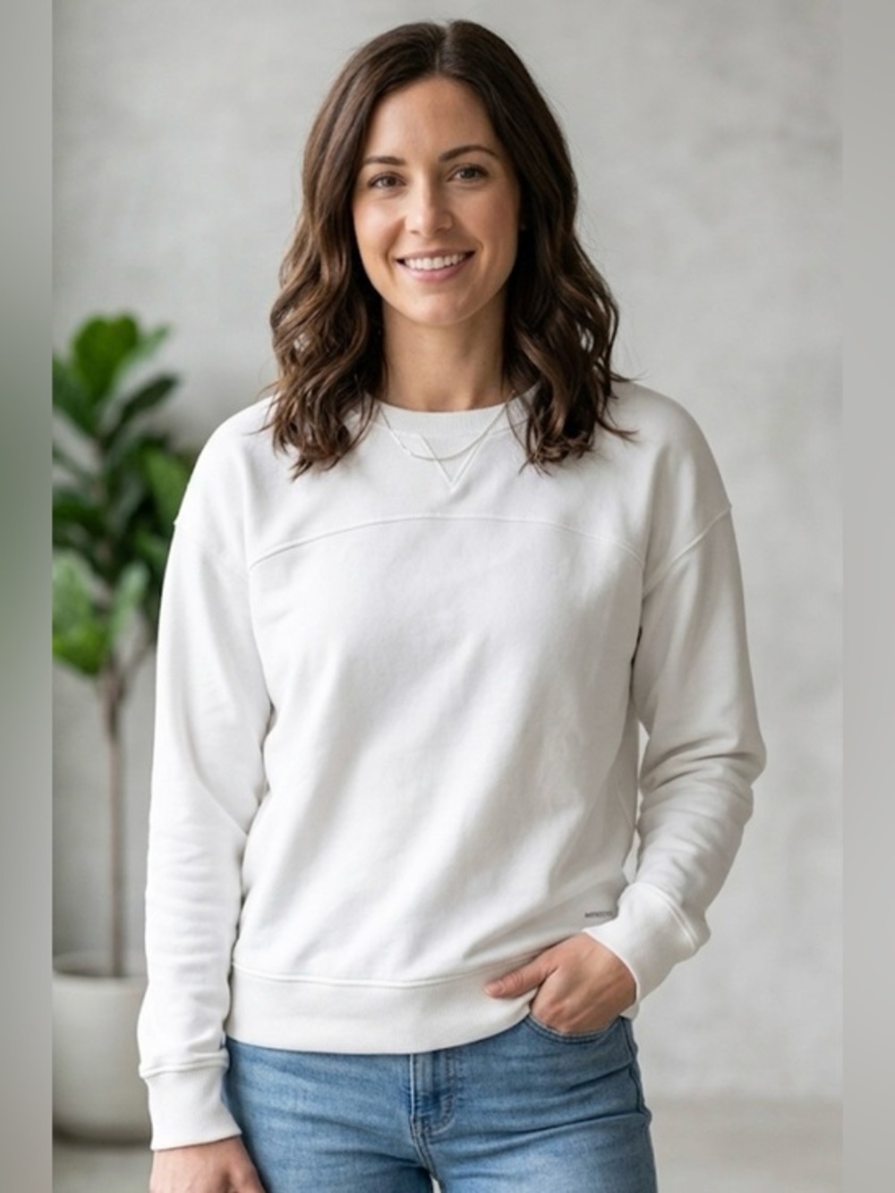 Mondetta Classic Cream Crewneck Sweatshirt Size Small
